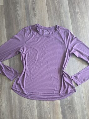 Danskin Ribbed Long Sleeve Tee in Lavender